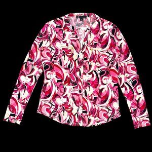 INC International Concepts Printed Zip Pocket Top